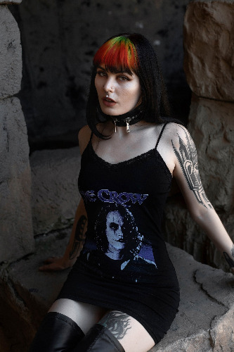 The Crow Lace Strap Dress | XXL