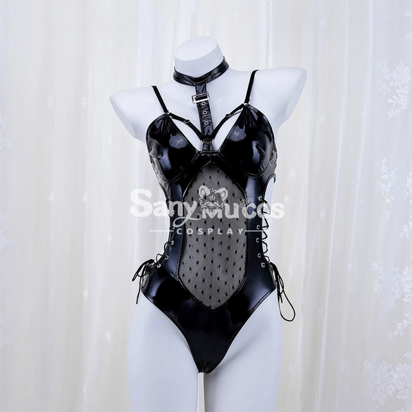 【In Stock】Sexy Cosplay Patent Leather Lingerie Costume
