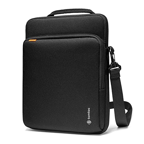 tomtoc 360 Protection Tablet Shoulder Bag for 11-inch iPad Pro M4 & iPad Air M2 2024, iPad Pro M2&M1 2022-18, 10.9-inch iPad 10 & iPad Air 5th Gen.Organized Pocket Tablet Accessories - for 11 inch iPad Pro - Black