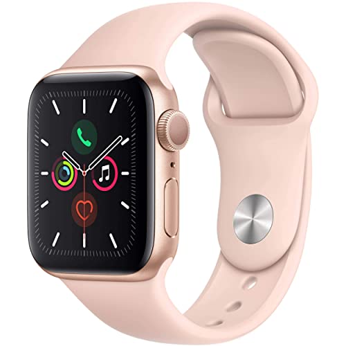 Apple Watch Series 4 (GPS, 40MM) - Gold Aluminum Case with Pink Sand Sport Band (Renewed) - Gold Aluminum Case & Pink Sand Sport Band - 40 mm - Pink Sand Sport Band