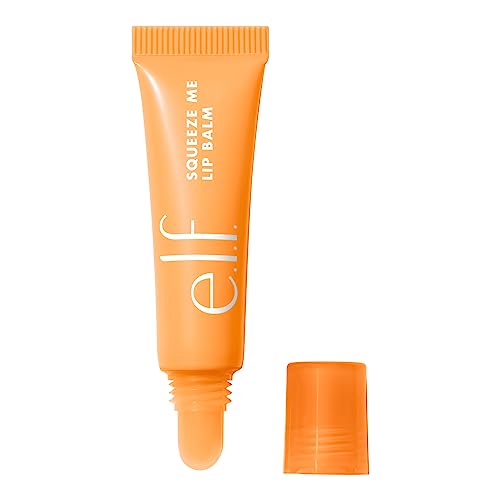 e.l.f. Squeeze Me Lip Balm, Moisturizing Lip Balm For A Sheer Tint Of Color, Infused With Hyaluronic Acid, Vegan & Cruelty-free, Peach - Peach - 0.21 Ounce (Pack of 1)