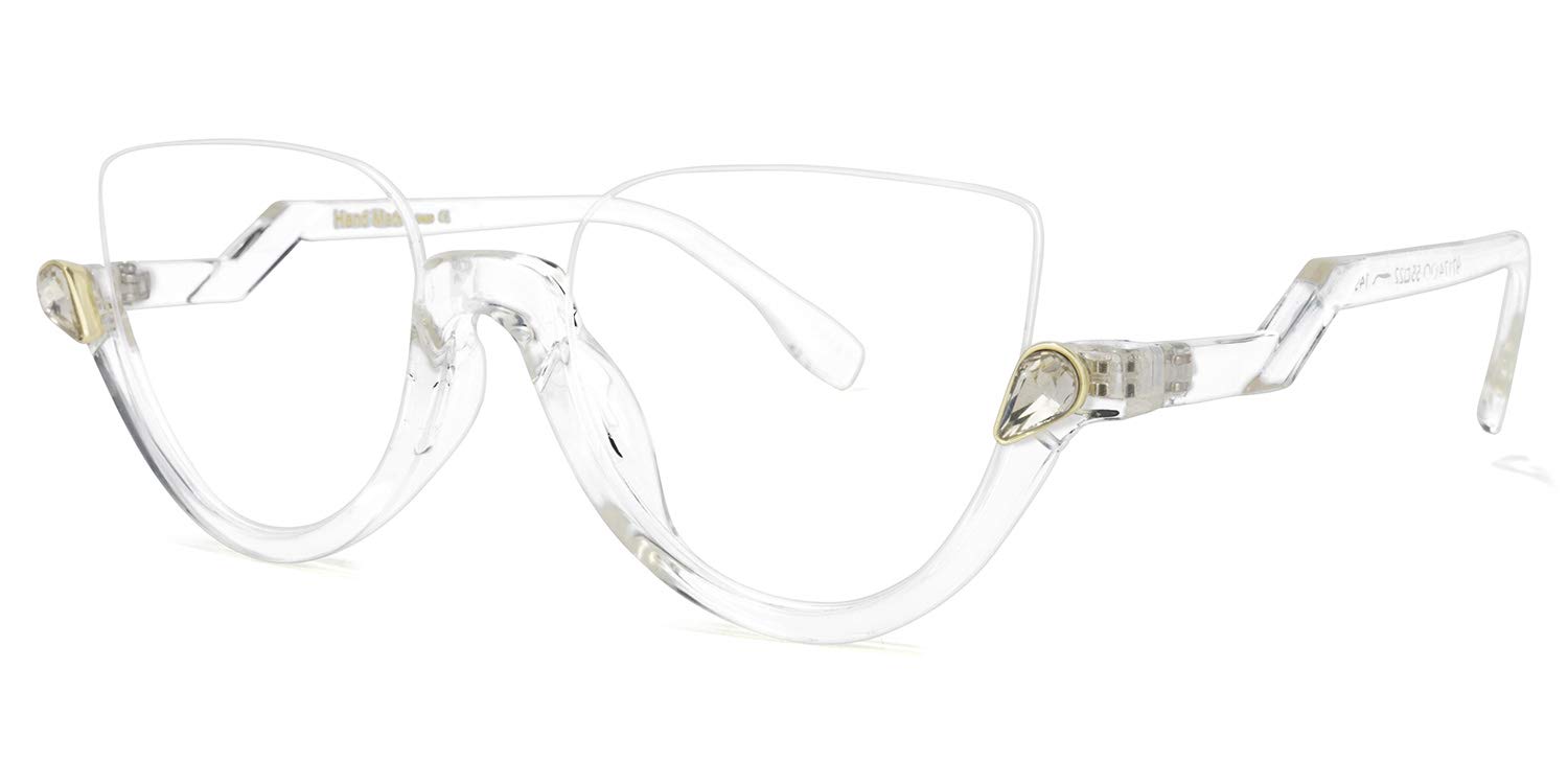 Semi-rimless Cat Eye Glasses
