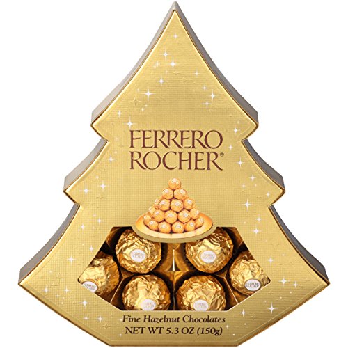 Ferrero Rocher, 12 Count, Premium Gourmet Milk Chocolate Hazelnut, Luxury Chocolate Holiday Gift, Individually Wrapped, 5.3 Oz - Rocher Tree - 5.3 Ounce (Pack of 1)