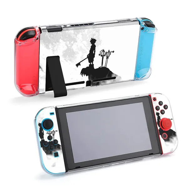 ZHENGJC Kingdom Hearts Protective Case for Switch, Cartoons Anime Cute Case Hard Shell Dockable Protective Case Cover for Switch and JoyCon Controllerr for Nintendo Switch, One size
