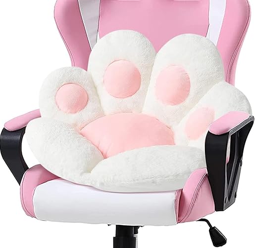 LANPEW almohadón,Estera,Cojín para Patas de Gato Asiento Lindo Cojín para Silla sofá Perezoso Decoración para Exteriores Piso cálido Cojín Alfombra cálida Agradable a la Piel (70x70cm, Blanco) - 70x70cm - Blanco