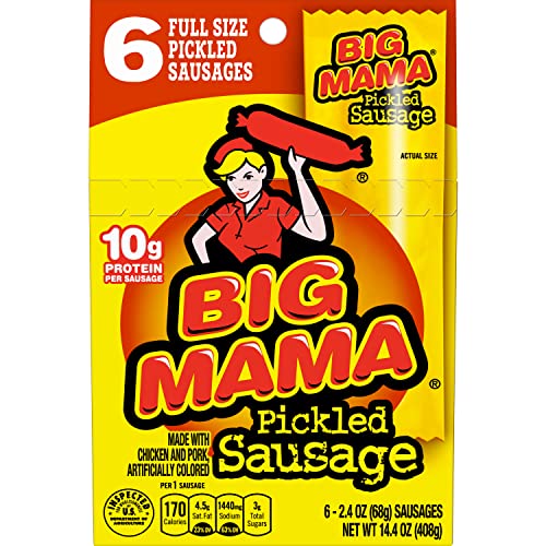 Penrose Big Mama Pickled Sausages, 2.4 Ounce, 6 Pack - Big Mama 2.4 Oz (6 Pack) - 2.4 Ounce (Pack of 6)