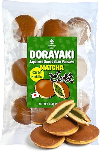 YAMASAN KYOTO UJI Dorayaki Japanese Matcha Sweet Bean Paste Pancake, Traditional Japanese Wagashi Sweets, Cute Mini Size, Matcha Candy, Individually Wrapped, Made in Japan 184g(6.49oz) - Matcha