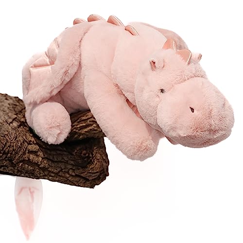 YOUBLEK 40In 2Lb Weighted Stuffed Animals,Cute Plush Dragon,Weighted Stuff Dinosaur Toy for Kids Adult Gift or Decoration (5lb, Pink) - 5lb - Pink