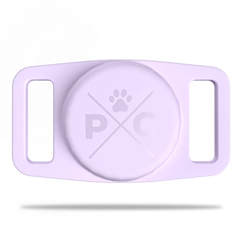 Pup Culture Airtag Dog Collar Holder, Protective Airtag Case for Dog Collar, Airtag Loop for GPS Dog Tracker, Dog Trackers for Apple iPhone, Airtag Pet, Dog Airtag Holder - 1 Pack - Lavender