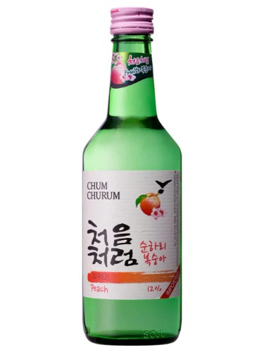 Lotte Chum Churum Soju - Peach Flavour 12% Alc 360ml