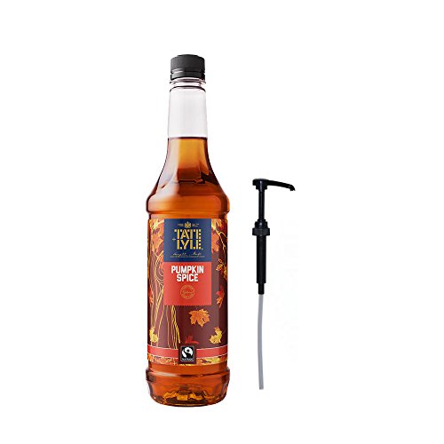 Tate & Lyle Pumpkin Spice Coffee Syrup 750ml Fairtrade, 1 Bottle, with Pump - Pumpkin Spice - 2 Piece Set