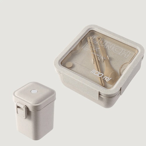 Wheat Straw Lunchbox - Large with Soup Cup