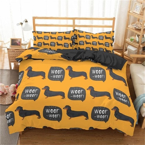 Dach Everywhere™ Wiener Dog Print Duvet Bedding Set - Pattern 1 / EU SK 260x220cm