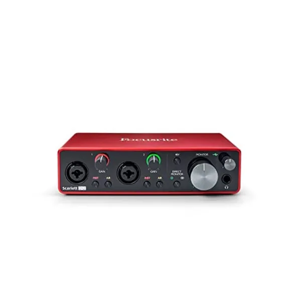 
                            Focusrite Scarlett 2i2 (3rd Gen) USB Audio Interface with Pro Tools | First, Red (AMS-SCARLETT-2I2-3G)
                        