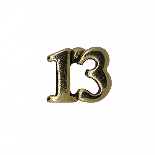 Jim Clift Design Number 13 Gold Lapel Pin - 1