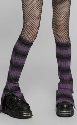 Wild Things Legwarmers | Black & Violet | XL/2XL