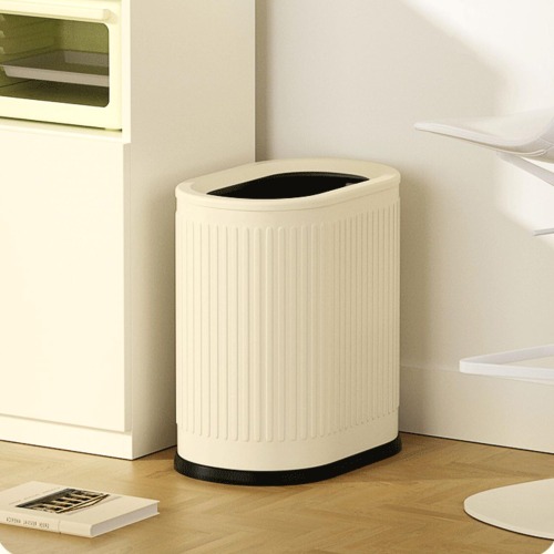 6 Liter Slim Bathroom Trash Bin, Small Stainless Steel Garbage Can, Narrow Wastebasket with Inner Barrel, Open Top Rubbish Bin for Kitchen, Home, Office, Bedroom