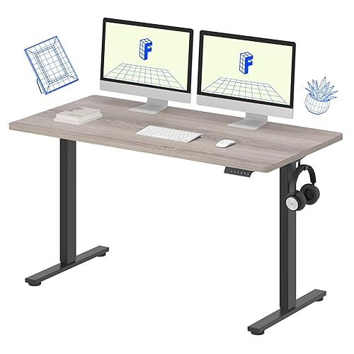 Standing Desk - 55x28" - Gray Wood