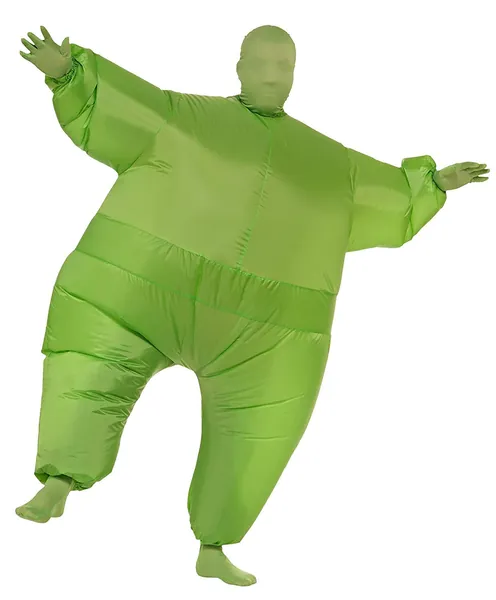 OZSTOCK Fan Operated Inflatable Fancy Chub Fat Masked Suit Costume Blow Up Dress