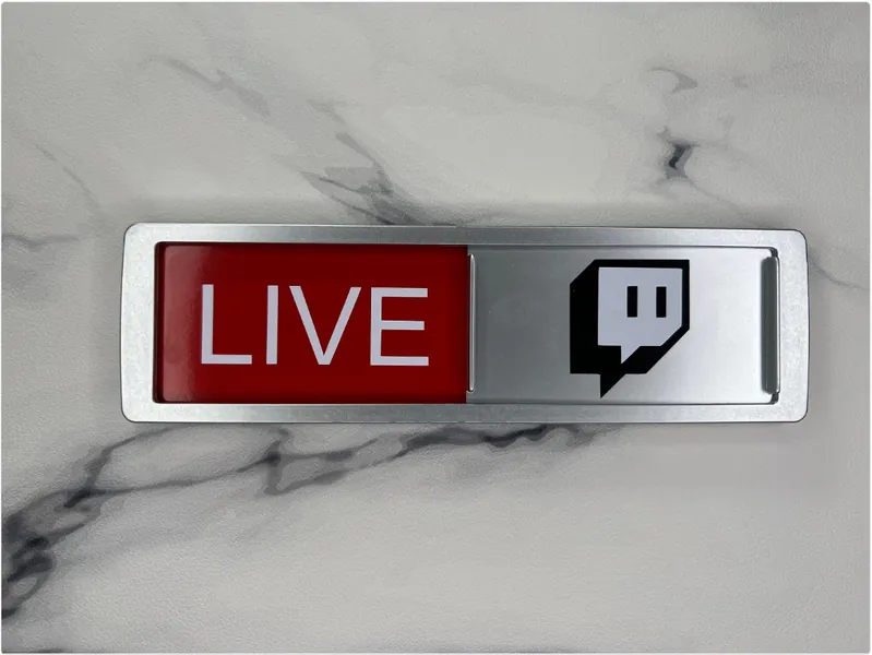 Streamer Door Sign, LIVE/OFFLINE Gaming Sign Live Stream
