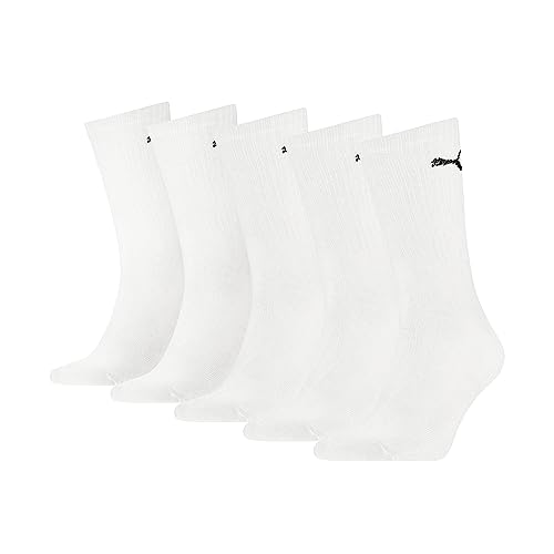 PUMA Crew Sock (Pack of 5) - 12-13.5 UK - White