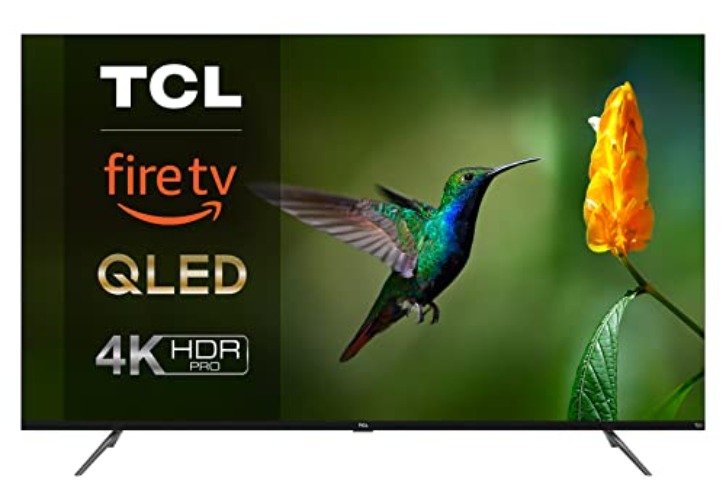 TCL 50CF630K 126cm (50 Inch) QLED Fire TV (4K Ultra HD, HDR 10+, Dolby Vision & Atmos, Smart TV, Game Master, 60Hz Motion Clarity, Press & Ask Alexa), Black - 50 Inch - QLED