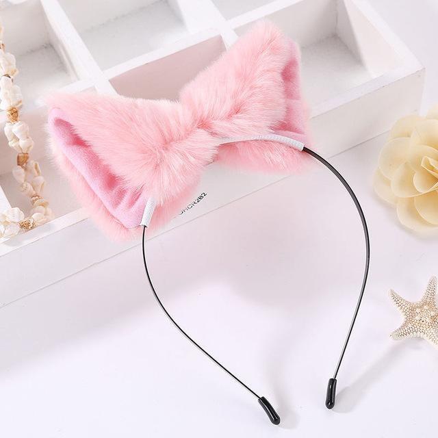 Furry Fox Ears - Pink