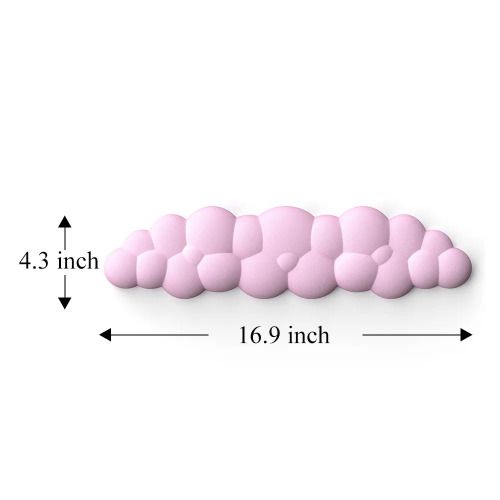 Cloud Keyboard Wrist Rest Memory Foam Wrist Support Cushion for Work and Gaming - pink long