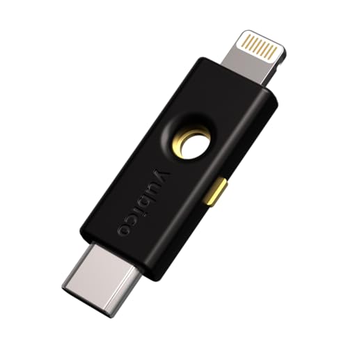 Yubico - YubiKey 5Ci - Two-Factor authentication Security Key for Android/PC/iPhone, Dual connectors for Lighting/USB-C - FIDO Certified - YubiKey 5Ci