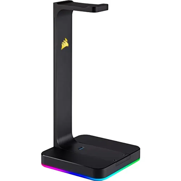 Corsair ST100 RGB Premium Headset Stand with 7.1 Surround Sound - 3.5mm and 2xUSB 3.0,Aluminum - RGB Stand