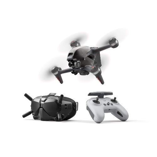 DJI FPV Combo- First-Person View Drone,Quadcopter, 4k Video, Super Wide 150 ° FOV, Immersive Flight Experience, HD Transmission With Low Latency, Emergency Brake and Hover, Gray - Without Care Refresh