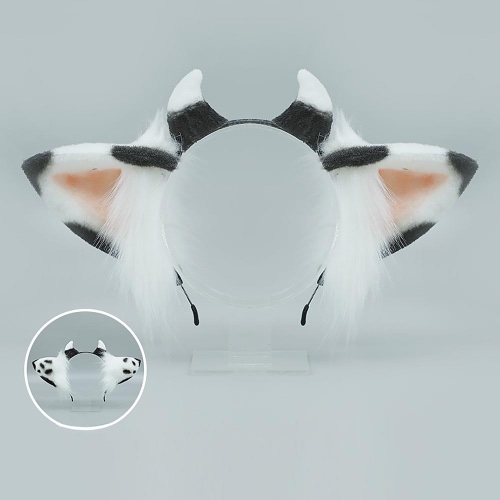 Cow Ear Cartoon Headband Cosplay - Black
