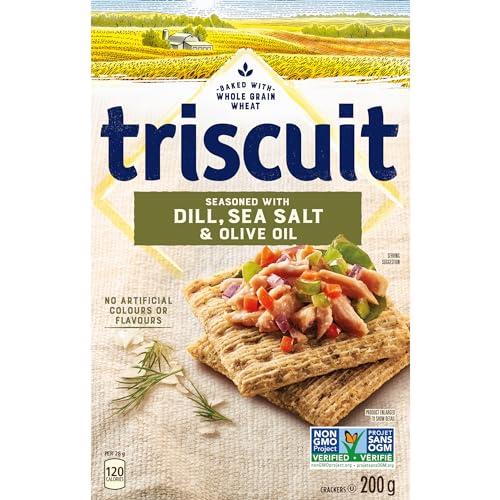 Triscuit Dill Sea Salt & Olive Oil, 200g - Dill Sea Salt & Olive Oil - 200 g (Pack of 1)