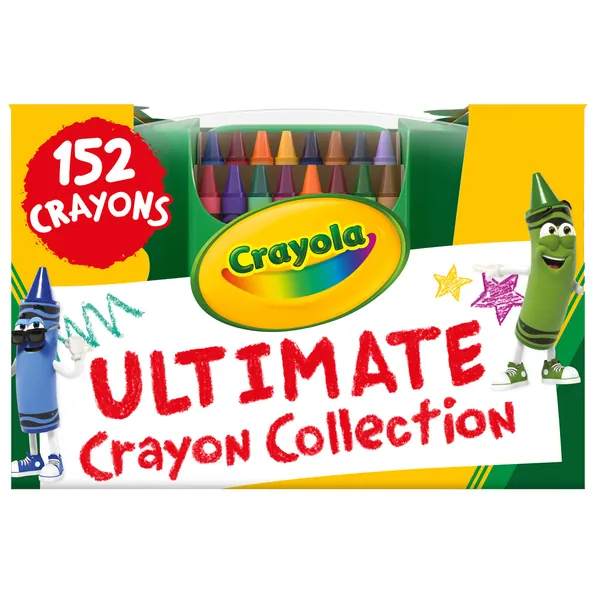 Crayola Ultimate Crayon Collection, Portable Coloring Set, Assorted Colors, 152 Count, Gift for Kids Age 3 Plus