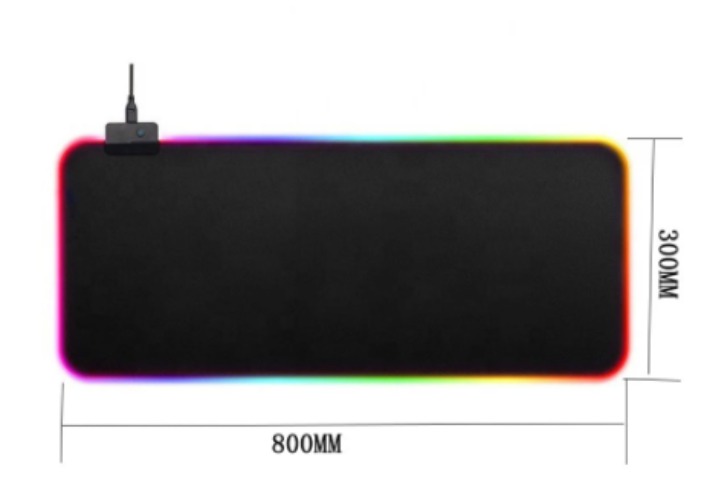 Black LED Gaming Mouse Pad - Large - 800*300*4mm