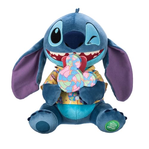 Disney Store Official Stitch Attacks Snacks Lollipop Soft Toy, 4 of 12, Lilo & Stitch, 29cm/11.4”, Cuddly Plush Character Figure, Suitable for Ages 0+ - Stitch - Lollipop