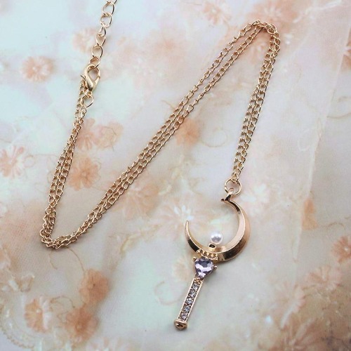 Magic Wand Necklace - Moon Wand