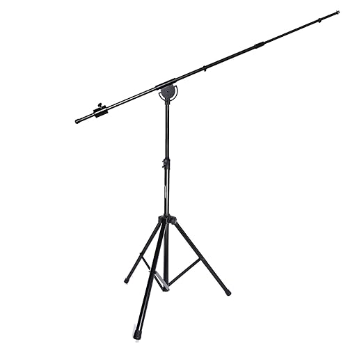 LyxPro SMT-1 Professional Microphone Stand Heavy Duty 93” Studio Overhead Boom Stand 76” Extra Long Telescoping Arm Mount, Foldable Tripod Legs & Adjustable Counterweight - Standard