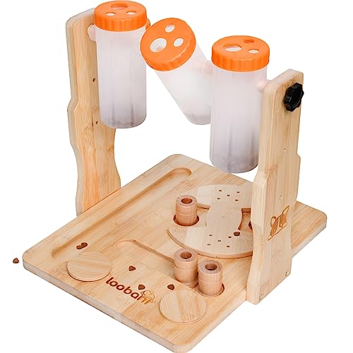 LOOBANI Dog Puzzle Toys Slow Feeders Toys, Interactive Dog Toys Treat Dispenser for IQ Training and Mental Stimulation Dog Enrichment Toys for Boredom for Small to Large Pets - L-3 PCS Bottles B