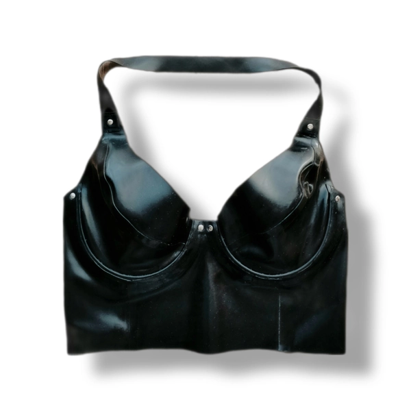 Latex Cup top, Latex tank top, Latex lingerie, Latex swimsuit, Rubber bra, Latex bra, Latex top with lacing, Latex crop top