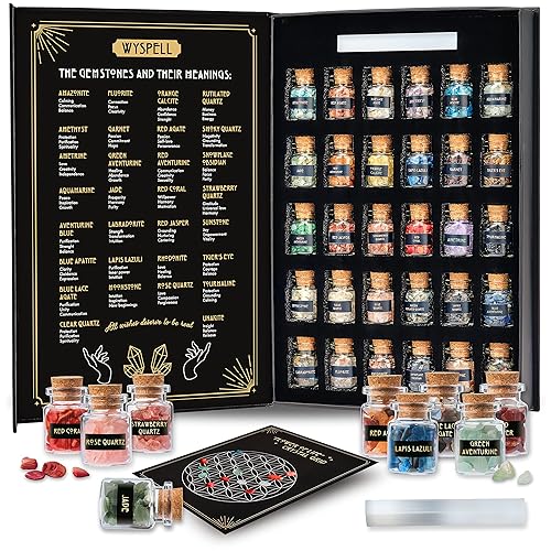 Crystals in Jars 30 PCS - Real Crystals