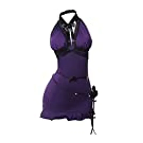 Tifa Dress Tifa Lockhart Cosplay Costume Final Fantasy FF7 VII Tifa Purple Dress Halloween Outfit for Women Girls