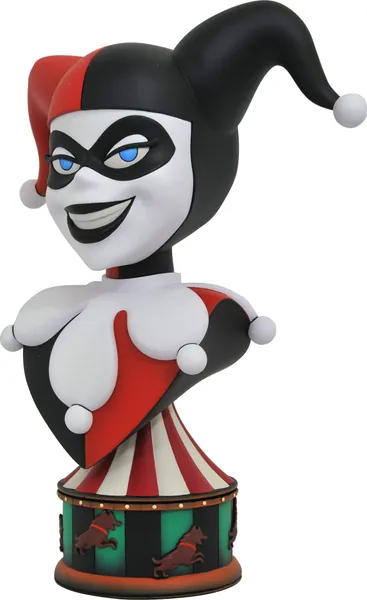 DIAMOND SELECT TOYS Batman: The Animated Series: Harley Quinn Legends in 3-Dimensions 1:2 Scale Bust, Multicolor, 10 inches - 