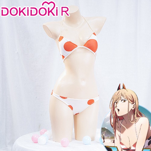 【Size S-3XL 】DokiDoki-R Anime Manga Chainsaw Man Cosplay Power Swimsuit  Costume | S-PRESALE