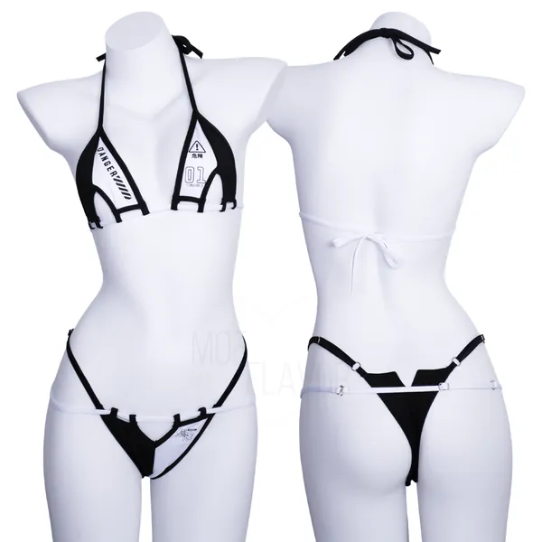 Swimsuit Danger Gamer Bunny Bikini | White / S/M