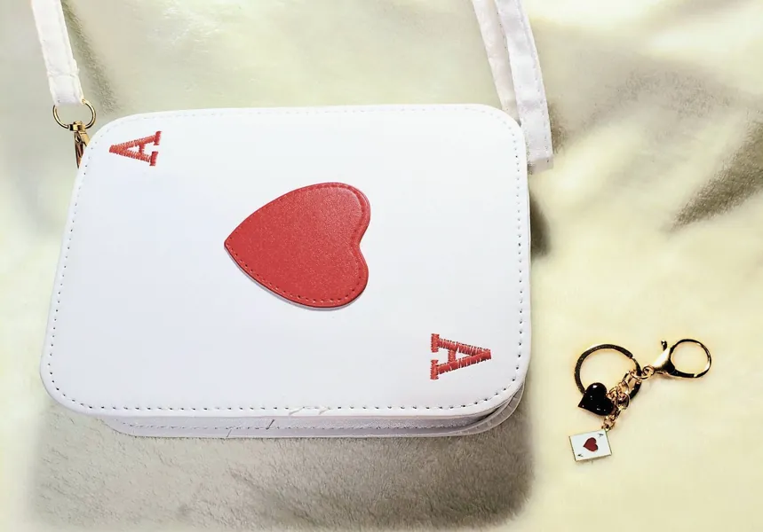 Ace Purse With Keychain!, Handbag, With Shoulder Strap, Great For Card Player, Cute Cool Summer Crossbody Bag
