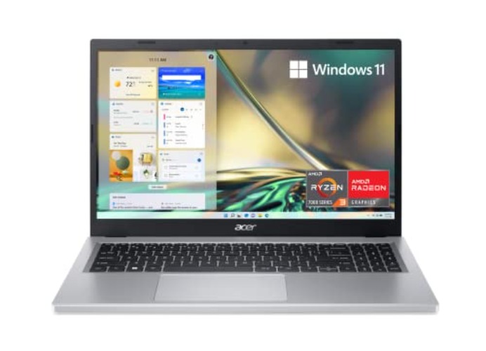 acer Aspire 3 A315-24P-R7VH Slim Laptop | 15.6" Full HD IPS Display | AMD Ryzen 3 7320U Quad-Core Processor | AMD Radeon Graphics | 8GB LPDDR5 | 128GB NVMe SSD | Wi-Fi 6 | Windows 11 Home in S Mode - R3 7320U
