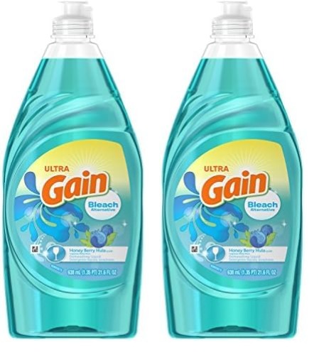 Gain Ultra Bleach Alternative Dishwashing Liquid Dish Soap, Honey Berry Hula, 21.6 fl oz (Pack of 2) - 21.6 Fl Oz (Pack of 2)