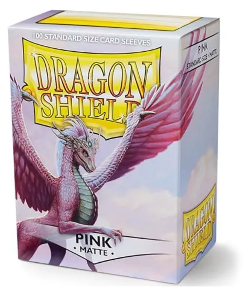 Arcane Tinman AT-11012 Dragon Shield Sleeves Matte Card Game, Pink Medium