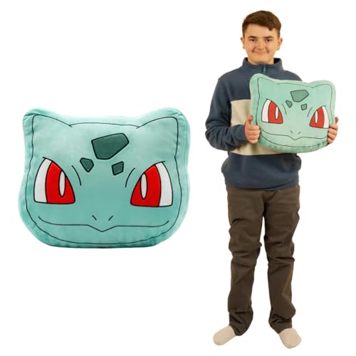 Franco Pokemon Bulbasaur Anime Bedding Super Soft Plush Decorative Pillow, One Size, (Officially Licensed Product) - Bulbasaur - One Size